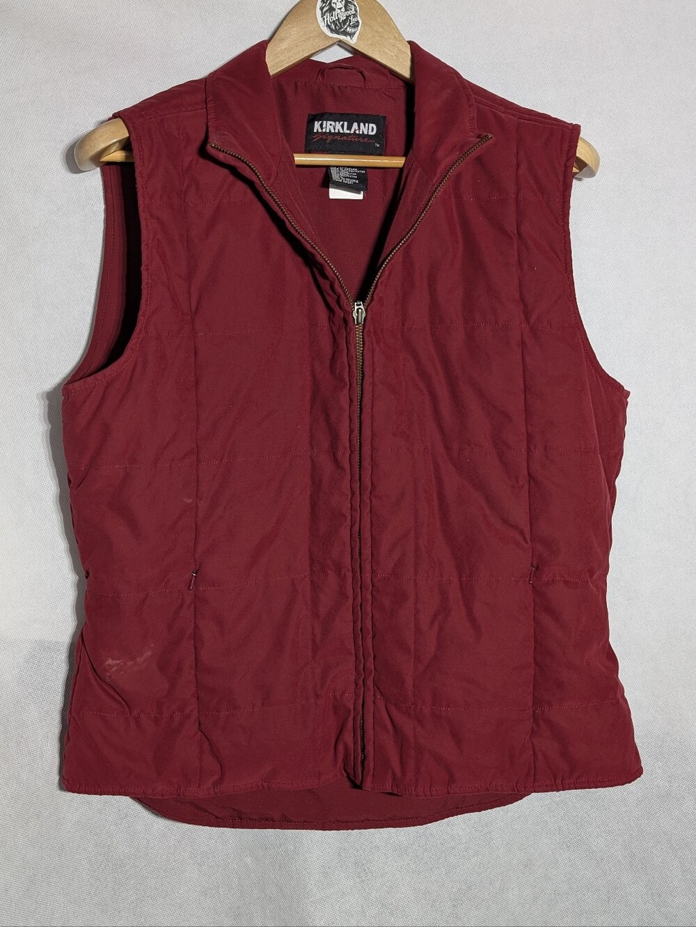 Kirkland Signature Quilted Vest - Deep Burgundy Sz L